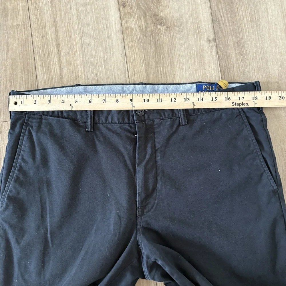 Polo Ralph Lauren The Polo Chino Pant Black Stretch Straight Classic Fit - 36x32
